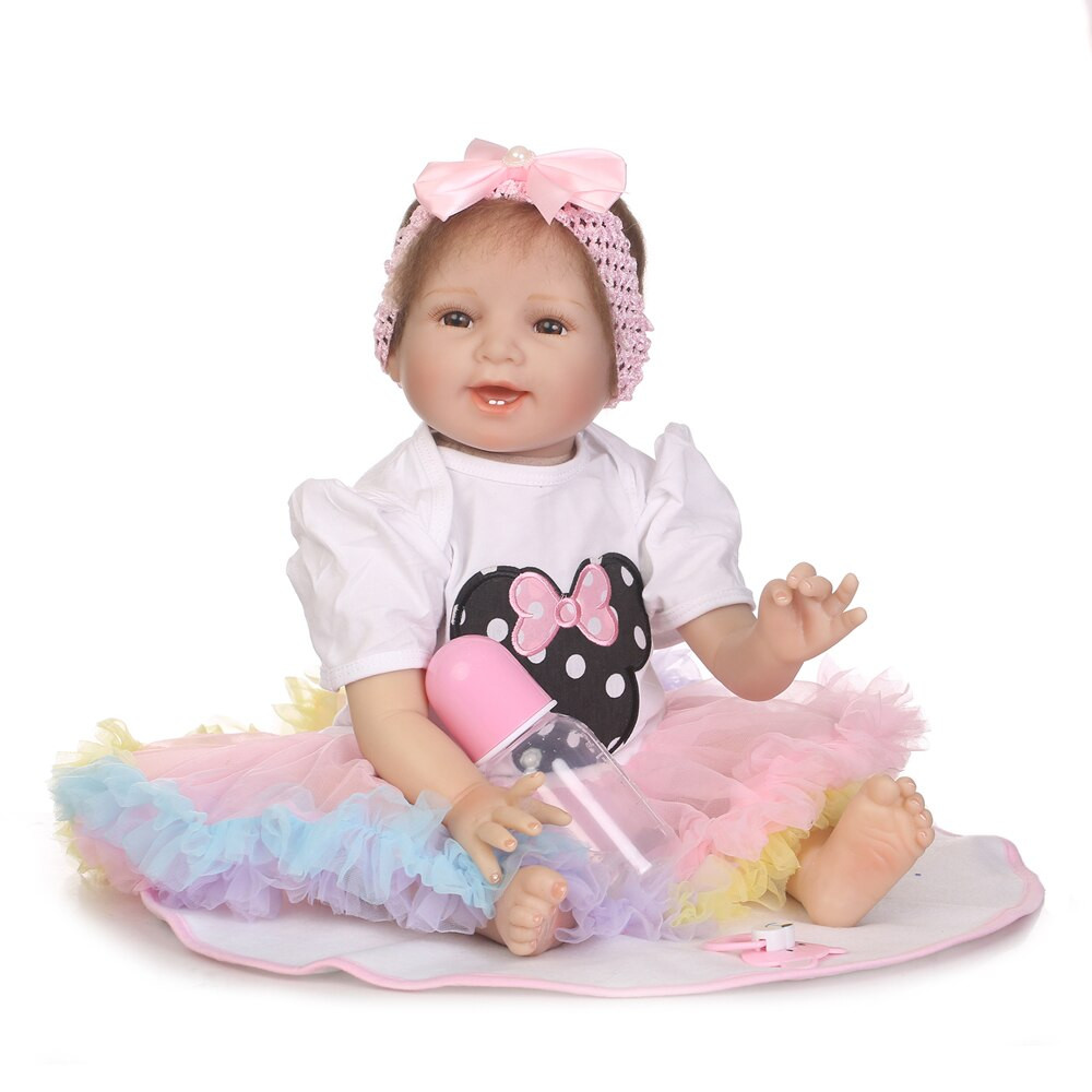 Newborn Baby Dolls With Hair
 22 inch 55 cm NPK Doll Realistic Reborn Baby Short Hair