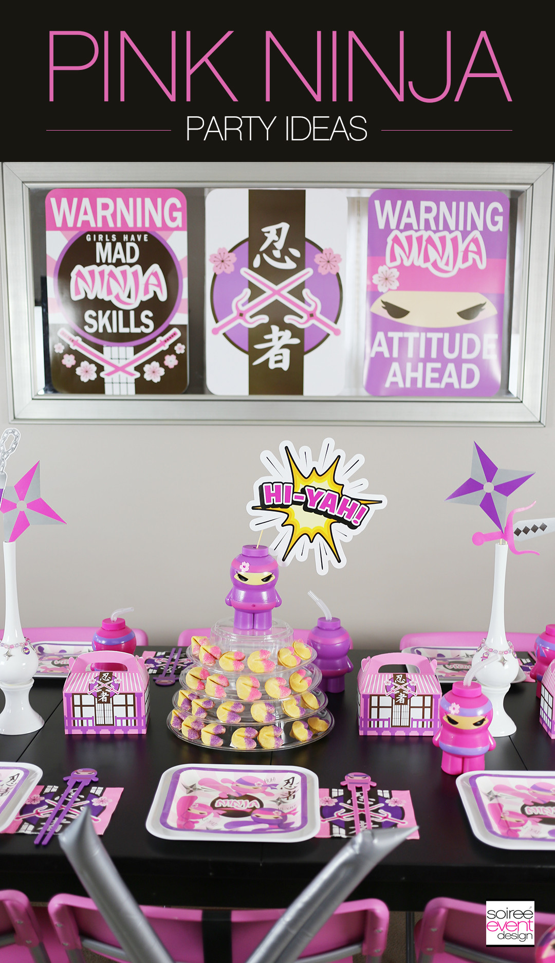 Ninja Birthday Party
 TREND ALERT How to Host a Pink Ninja Party for Girls