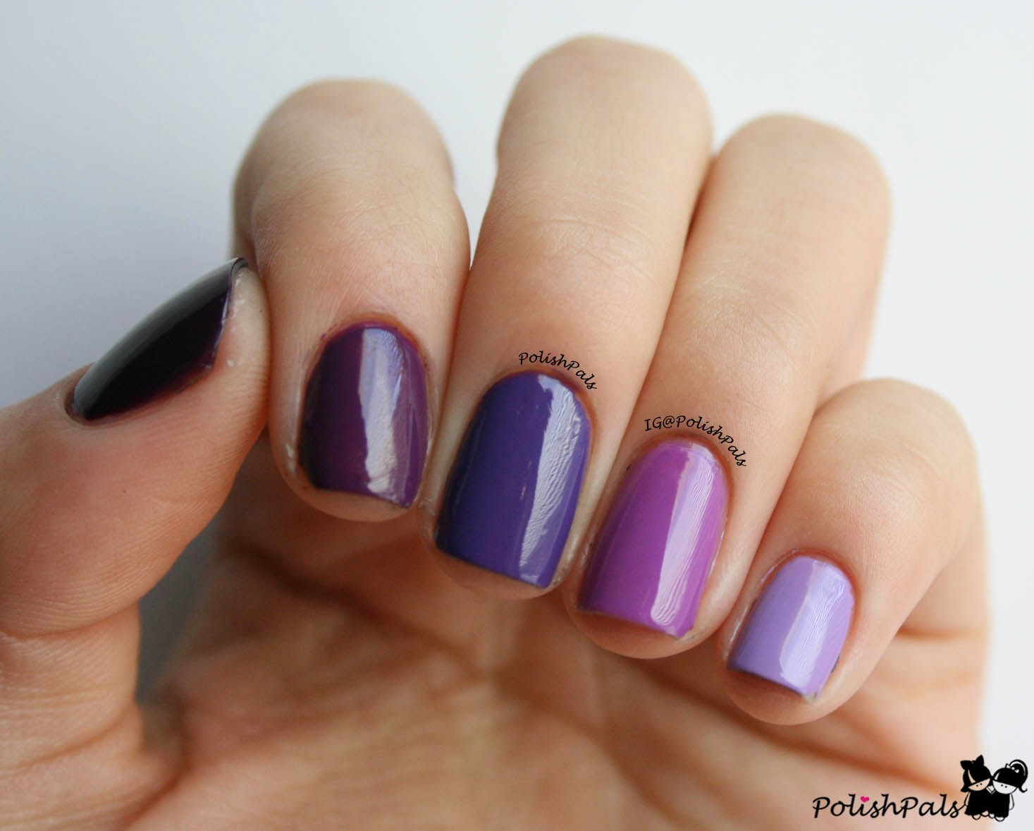 Ombre Nail Colors
 Polish Pals Purple Ombre Nails