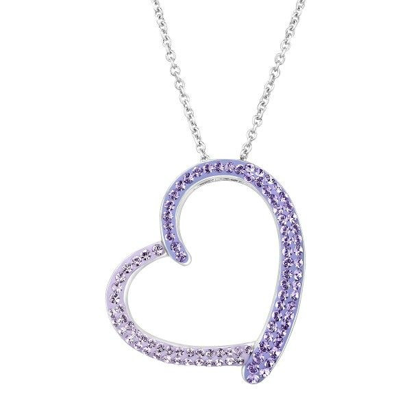 Open Heart Necklace Meaning
 Crystaluxe Open Heart Pendant with Swarovski Crystals in