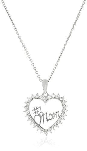 Open Heart Necklace Meaning
 Platinum Plated Sterling Silver Swarovski Zirconia 1 Mom