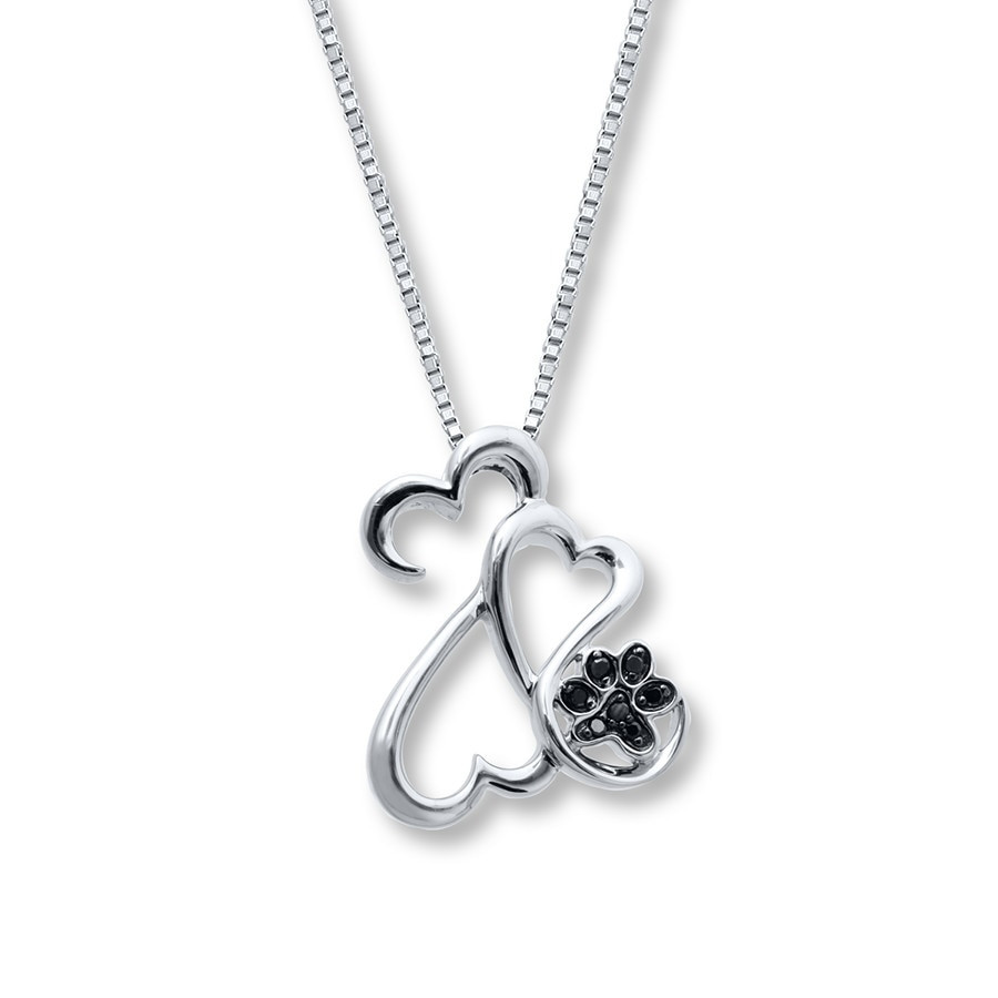 Open Heart Necklace Meaning
 Open Hearts Necklace 1 20 ct tw Black Diamonds Sterling
