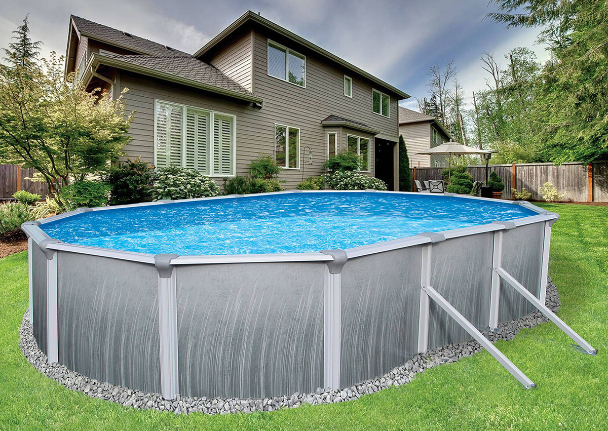Oval Above Ground Pool
 12 x 24 Oval 52" Deep Martinique Ground Pool Package