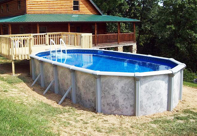Oval Above Ground Pool
 Oval Ground Pools Buttress vs Buttress Free