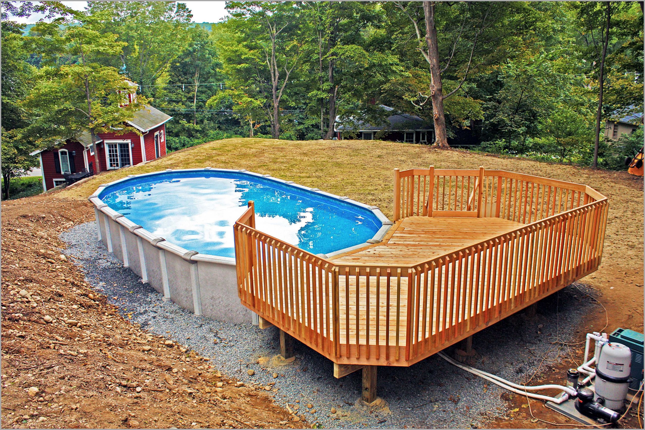 Oval Above Ground Pool
 50 Best Ground Pools with Decks