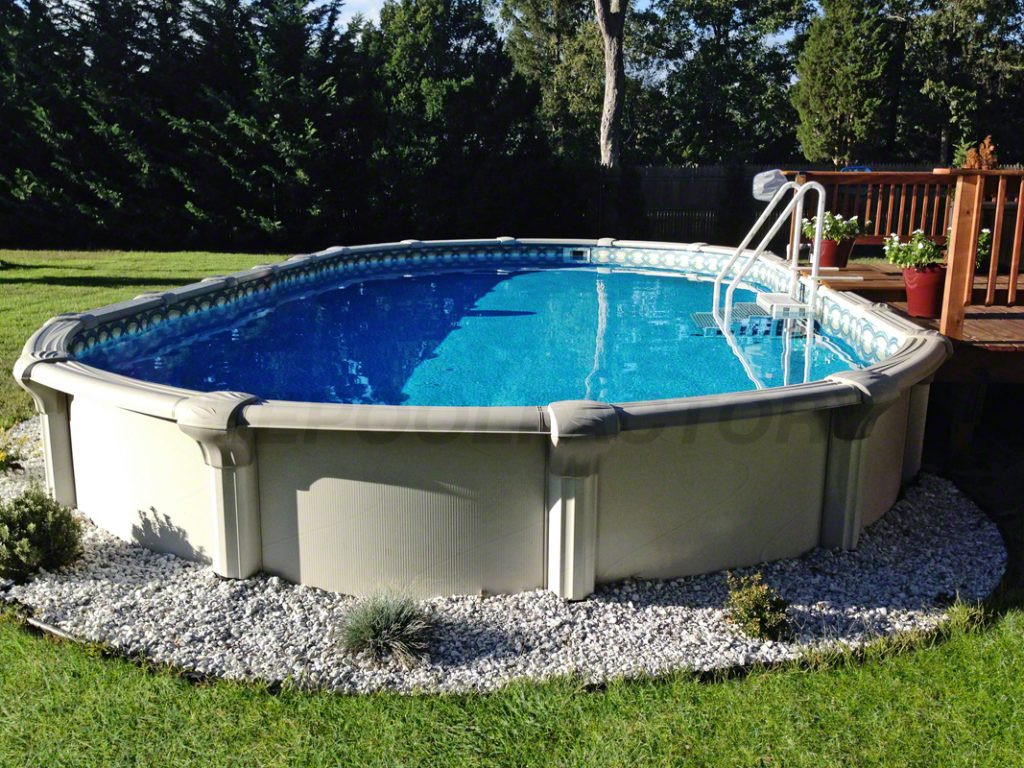 Oval Above Ground Pool
 Semi inground Pool s The Pool Factory