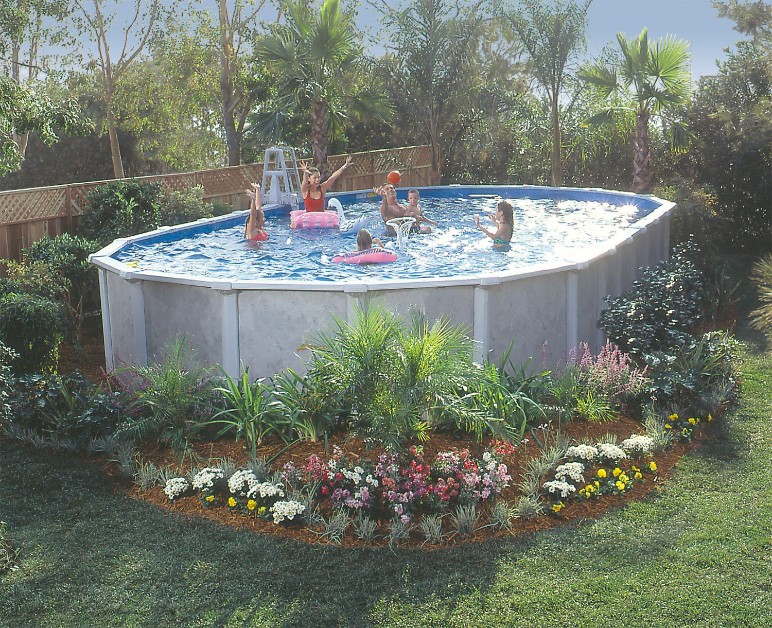Oval Above Ground Pool
 GSM 18 x 33 Oval Vero Beach Ground Pool Package