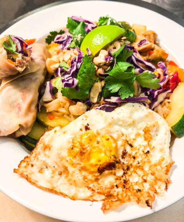 Pad Thai Egg
 Chicken Pad Thai & A Fried Egg… – Heart At Work………