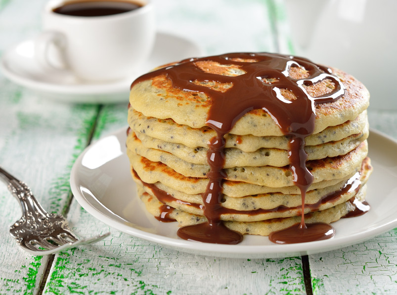 Pancakes With Chocolate Syrup
 Easy Pancake Toppings That Are Better Than Syrup