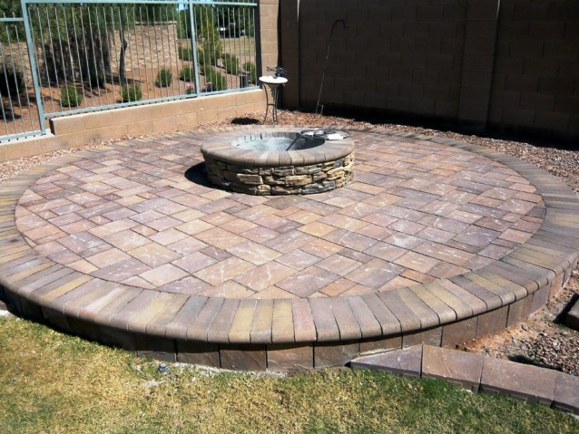 Paving Stones Fire Pit
 Fire Places & Interior Stone