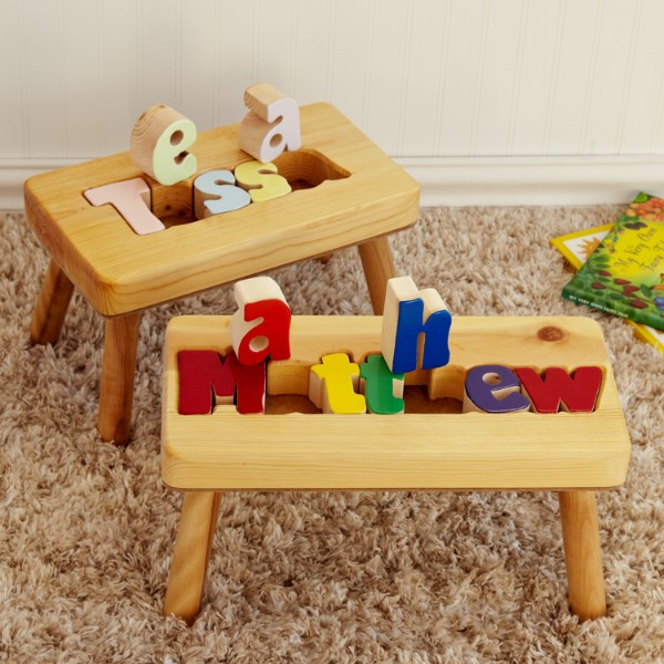 Personalized Children Gifts
 Puzzle Name Stools