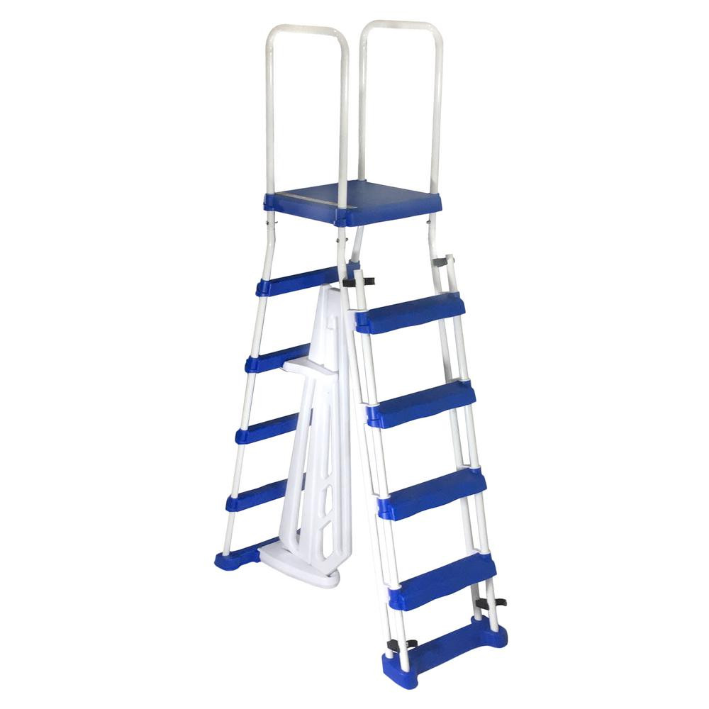 Pool Ladders Above Ground
 52 in A Frame Ladder with Safety Barrier and Removable