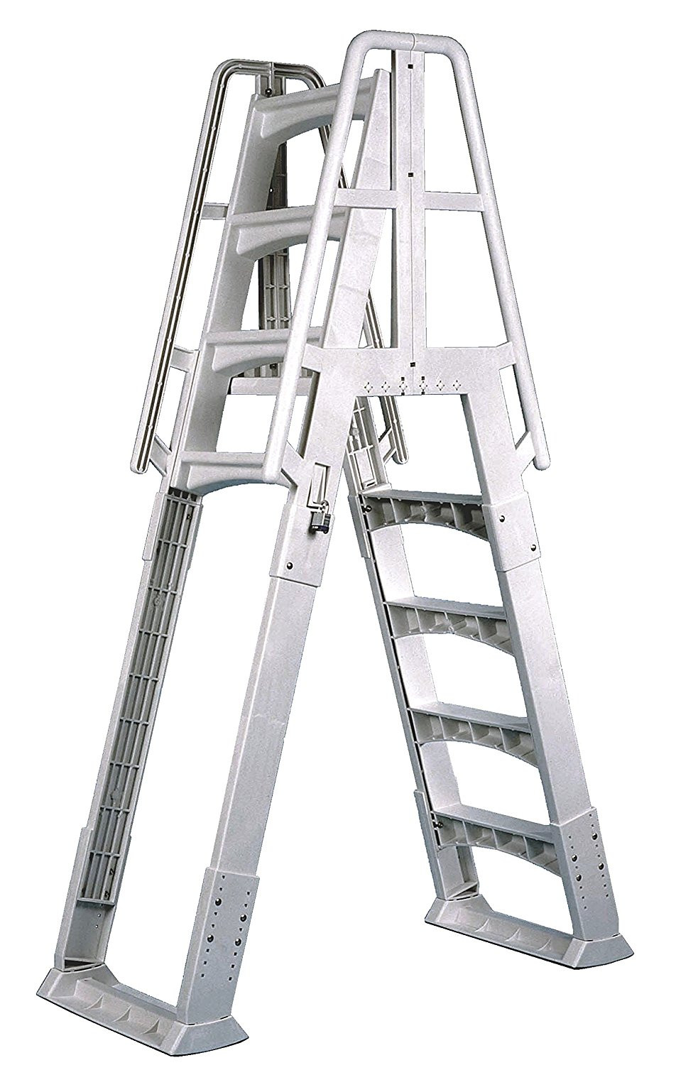 Pool Ladders Above Ground
 Vinyl Works SLA Slide Lock A Frame Ground Pool Ladder