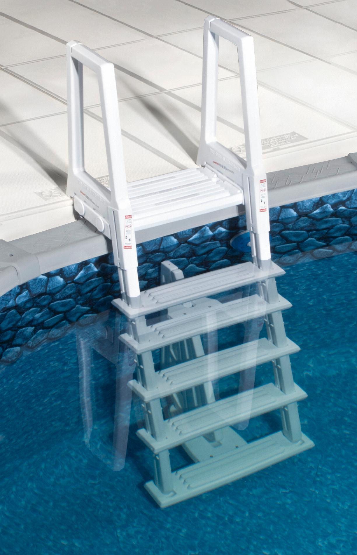 Pool Ladders Above Ground
 Blue Wave White Heavy Duty In Pool Ladder for Ground