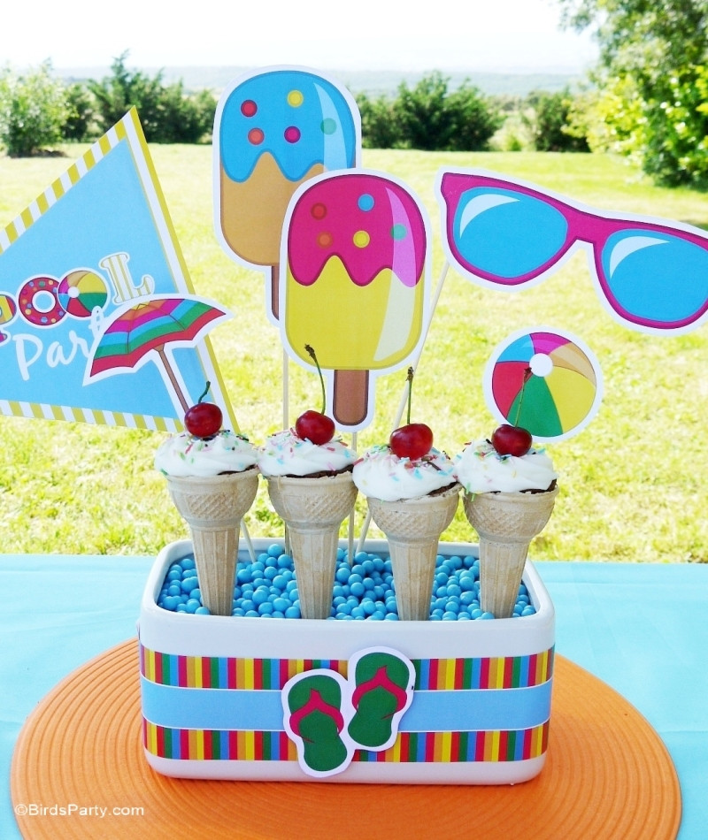 Pool Party Ideas For Birthdays
 Pool Party Ideas & Kids Summer Printables Party Ideas
