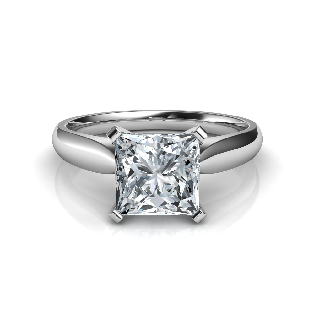 Princess Cut Diamond Engagement Ring
 Tapered Cathedral Princess Cut Engagement Ring Natalie