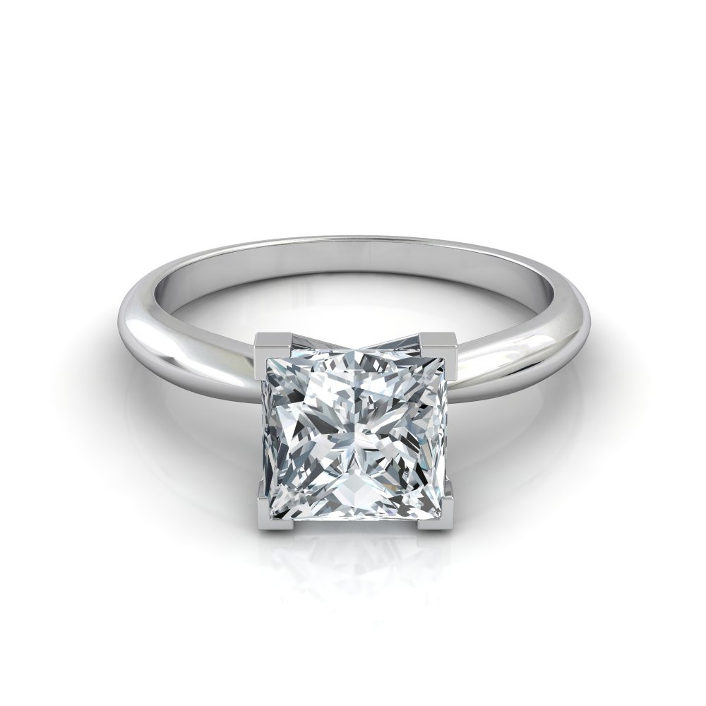 Princess Cut Diamond Engagement Ring
 V Prong Princess Cut Engagement Ring Natalie Diamonds