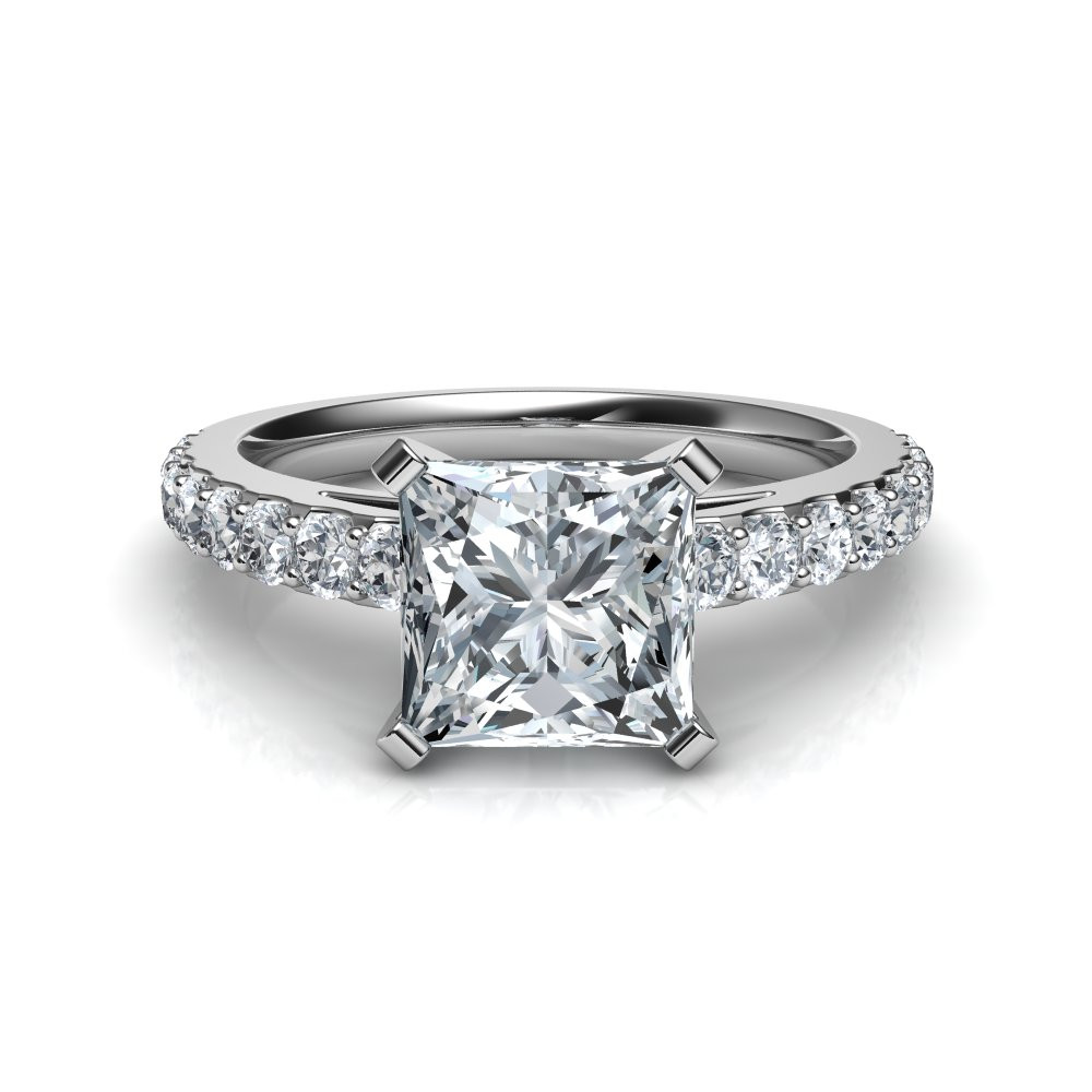 Princess Cut Diamond Engagement Ring
 d Prong Princess Cut Engagement Ring Natalie Diamonds