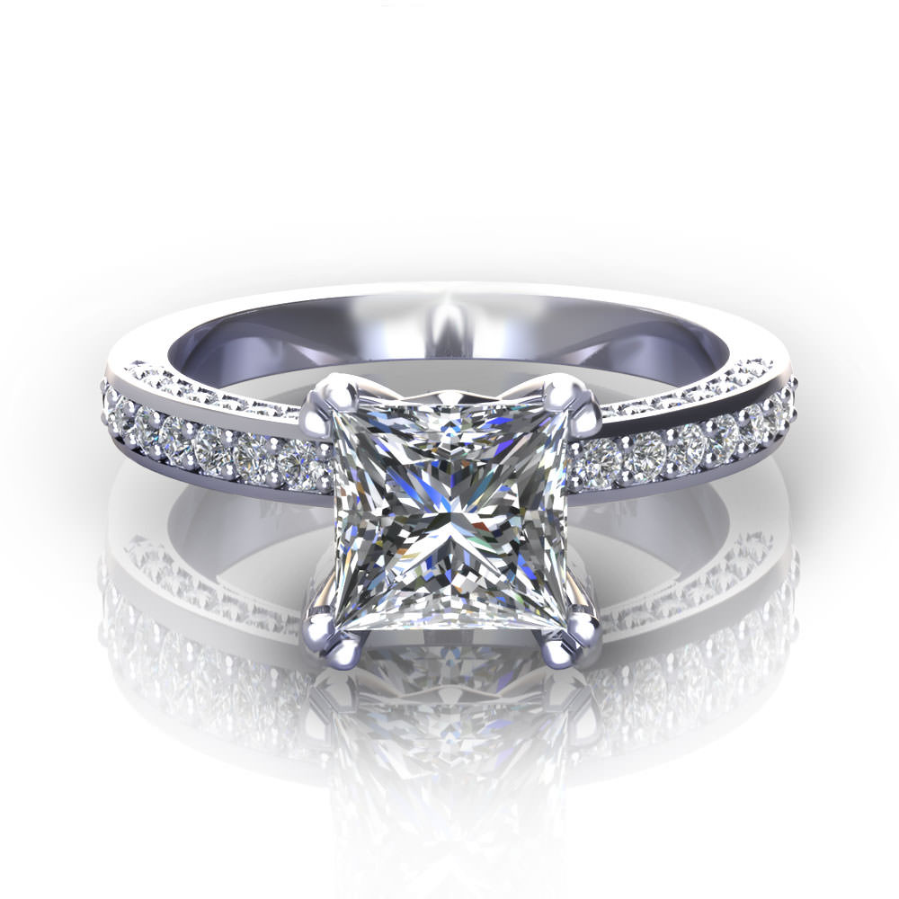 Princess Cut Diamond Engagement Ring
 Princess Cut Engagement Rings Jewelry Designs