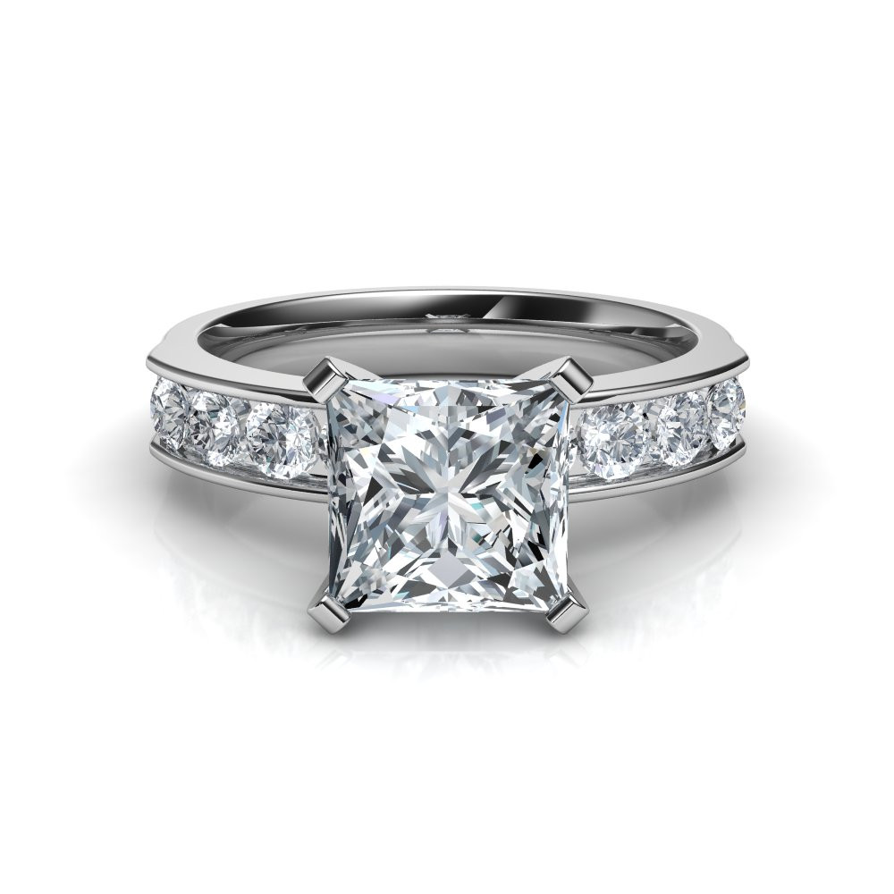 Princess Cut Diamond Engagement Ring
 Channel Set Princess Cut Diamond Engagement Ring Natalie