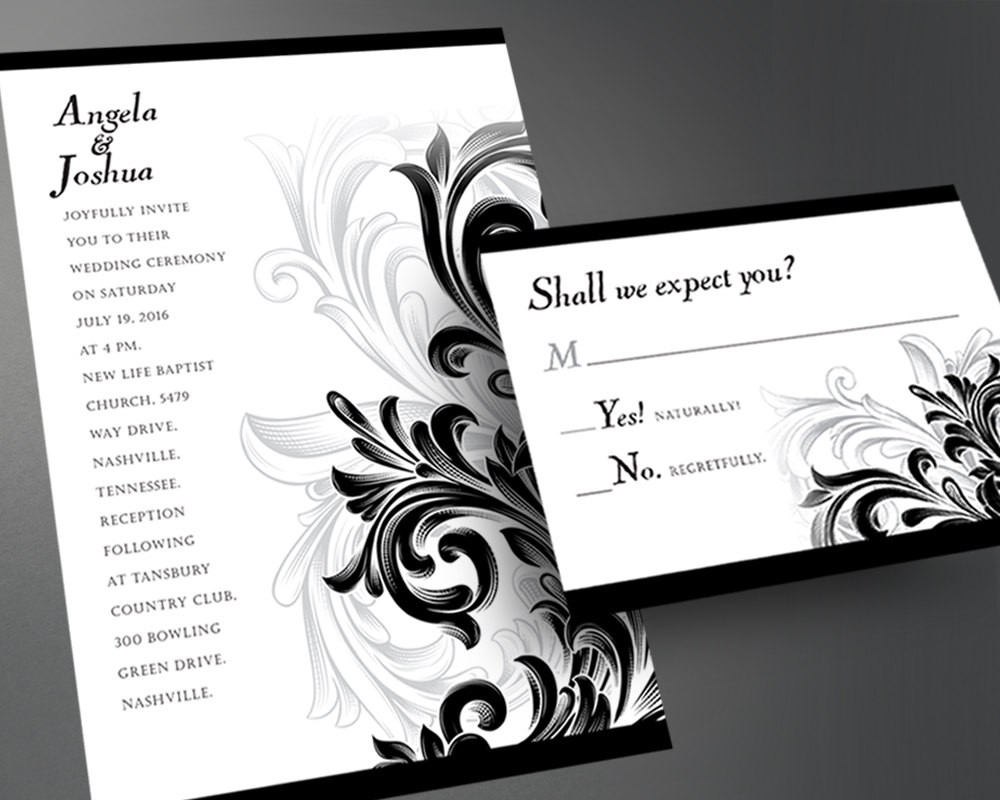 Printing Wedding Invitations
 Wedding Invitation PDF Printable Wedding by InvitesByAllan