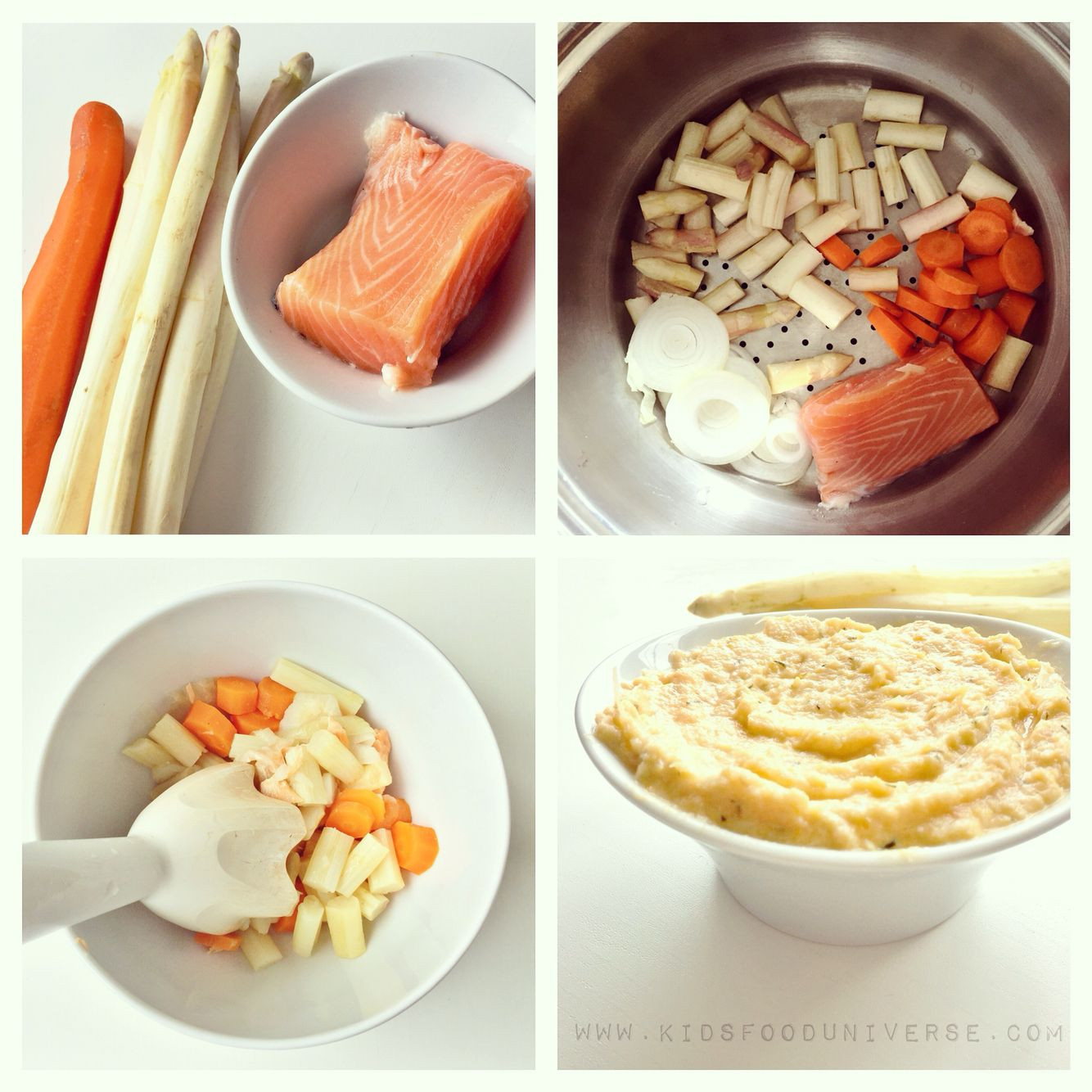 Puree Baby Food Recipes
 Salmon white asparagus & carrot puree [7m ]