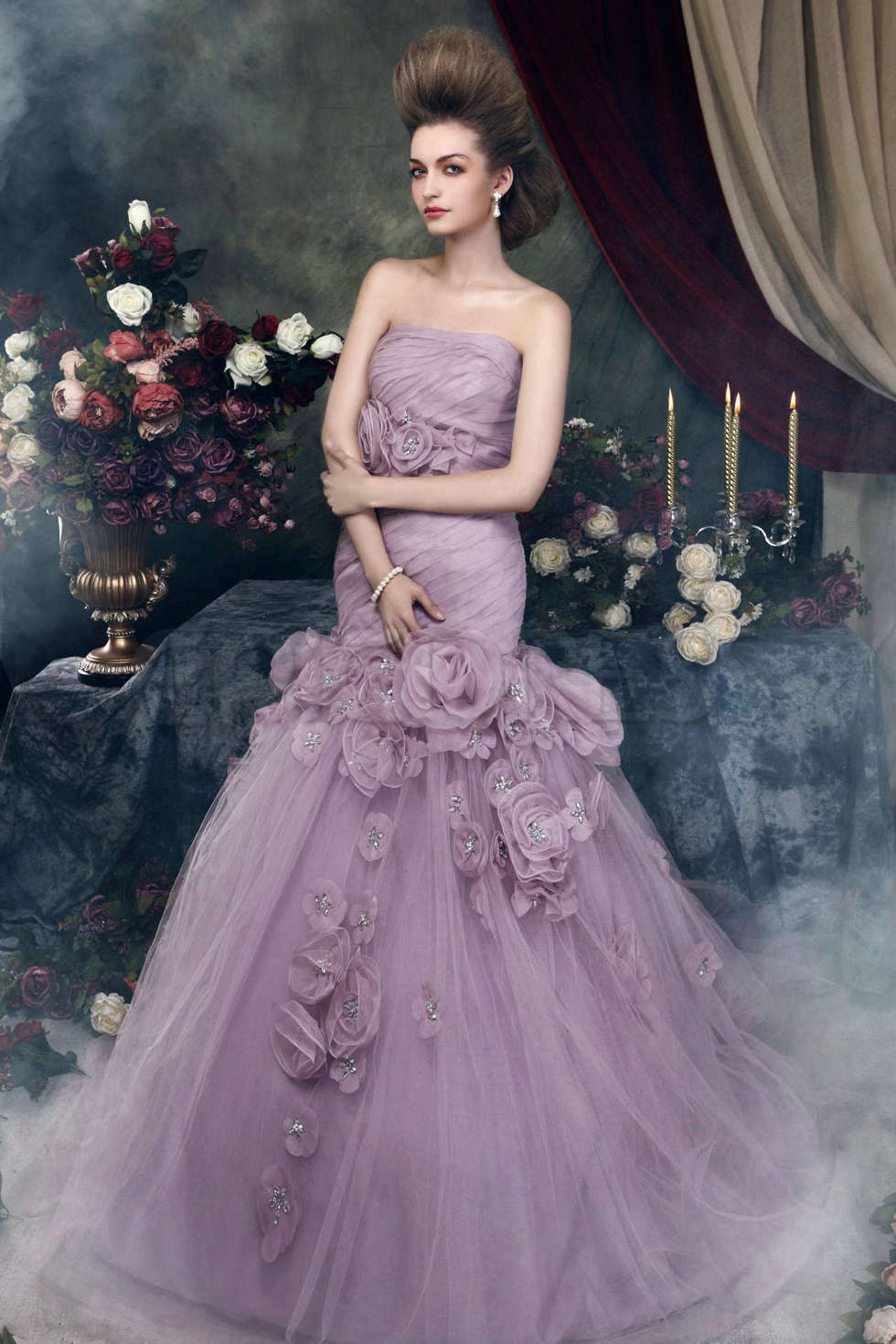 Purple Wedding Gown
 So Charming on a Purple Wedding Gown