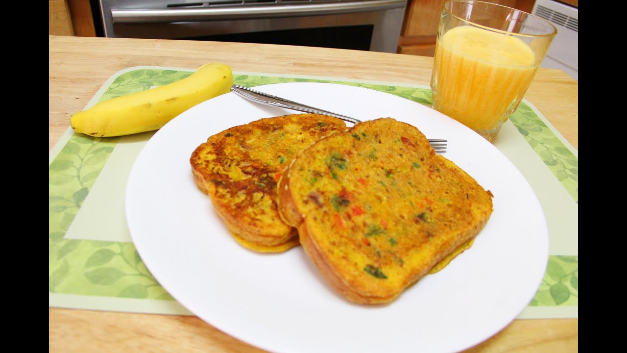 Quick Breakfast Recipes With Bread
 No Eggs Besan Bread Omelette Video Recipe by Bhavna
