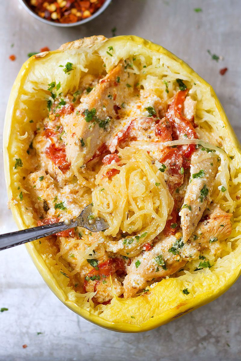 Quick Spaghetti Squash
 Chicken Spaghetti Squash Recipe — Eatwell101
