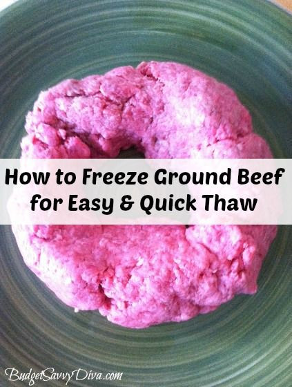 Quickly Thawing Ground Beef
 How to Freeze Ground Beef for Quicker Thaw