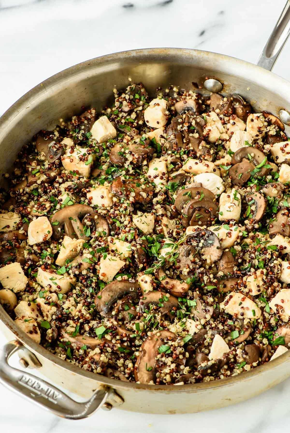 Quinoa And Mushroom Recipe
 Skillet Mushroom Chicken and Quinoa 30 Minutes