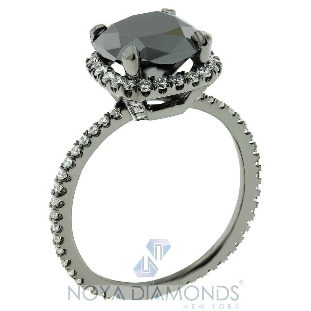 Real Black Diamond Engagement Rings
 4 78 CARAT CERTIFIED NATURAL BLACK DIAMOND ENGAGEMENT RING
