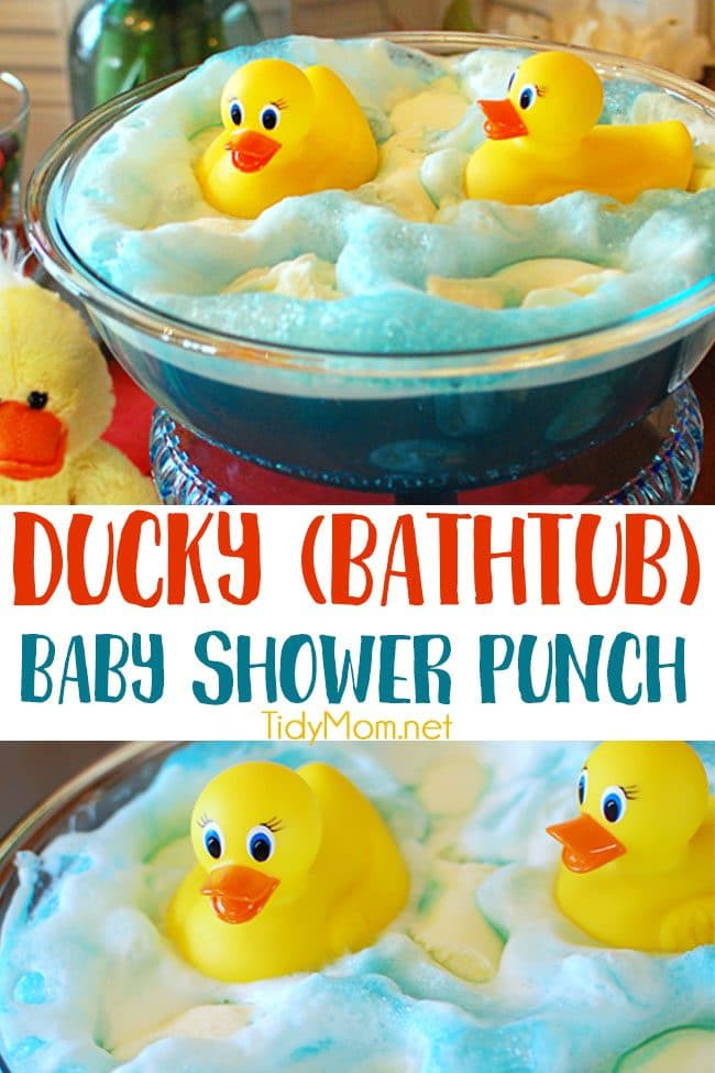 Recipes For Baby Shower Punch
 Blue Baby Shower Punch with Rubber Ducks