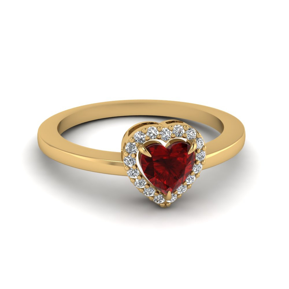 Red Diamond Engagement Ring
 Diamond And Ruby Engagement Ring