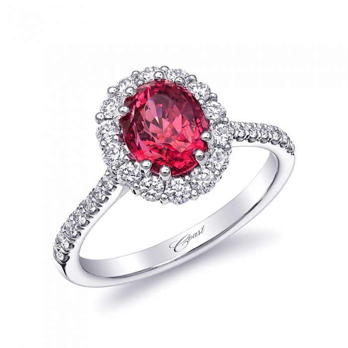 Red Diamond Engagement Ring
 Red Spinel and Diamond Engagement Ring – Love Coast