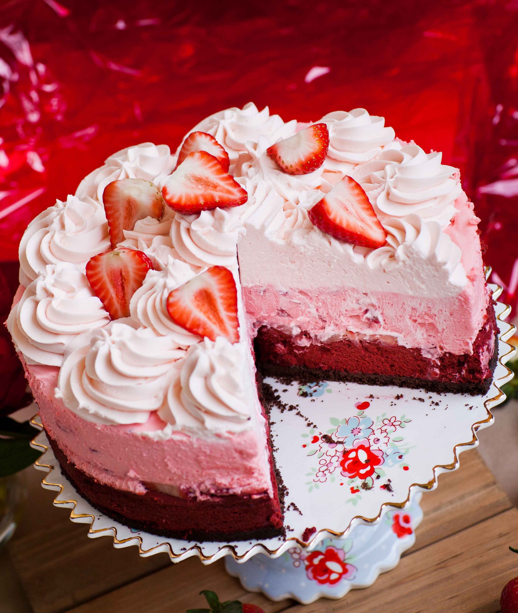 Red Velvet Cheesecake Cake Recipes
 Strawberry Red Velvet Cheesecake video Tatyanas