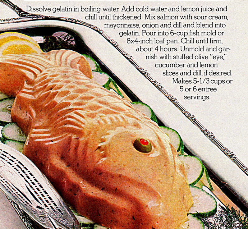 Salmon Mousse Mold
 Meals in a Mold The Mid Century’s Love Affair with Gelatin