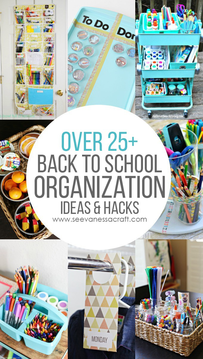 School Organization DIY
 Kid Friendly 25 Back to School Organization Ideas and