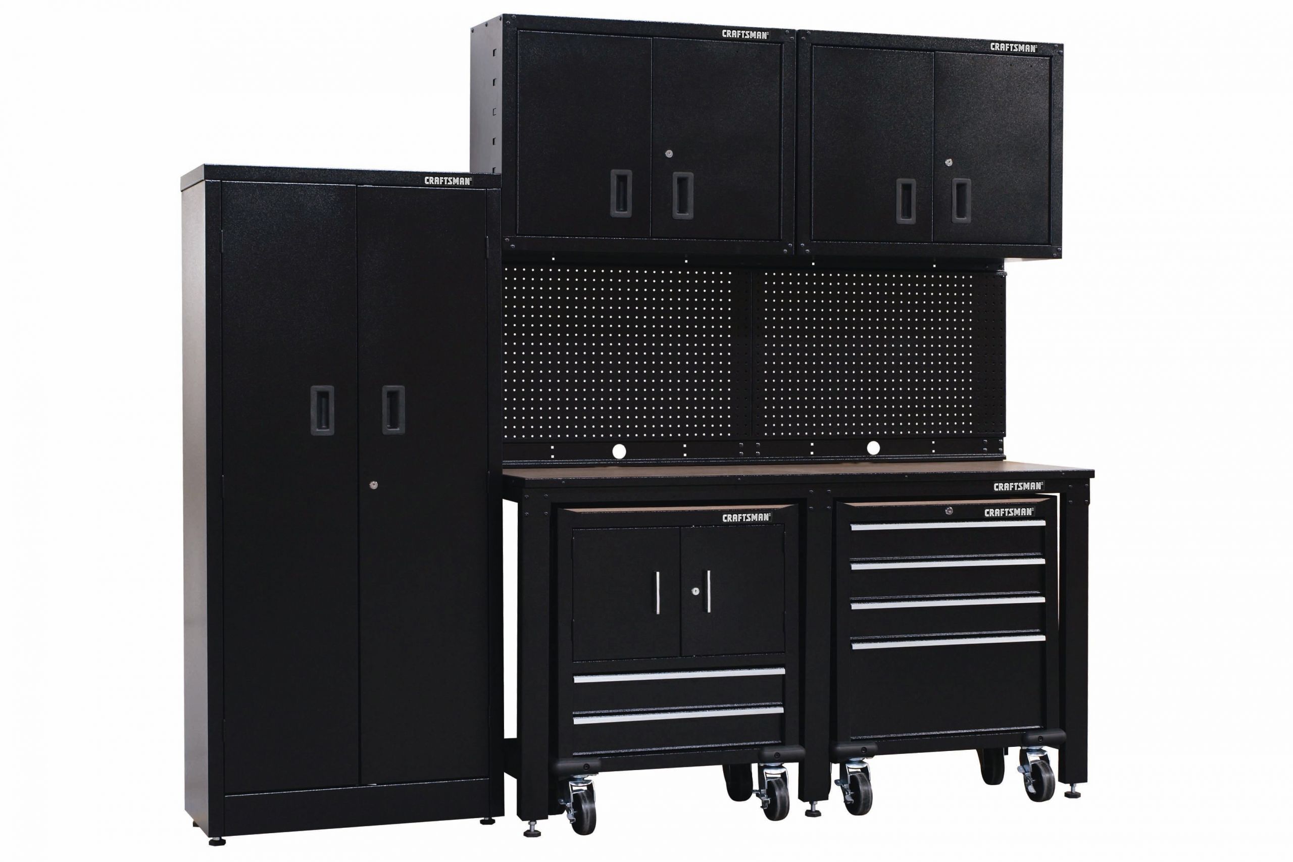Sears Garage Organization
 Craftsman 8 piece Garage Modular Storage System Black