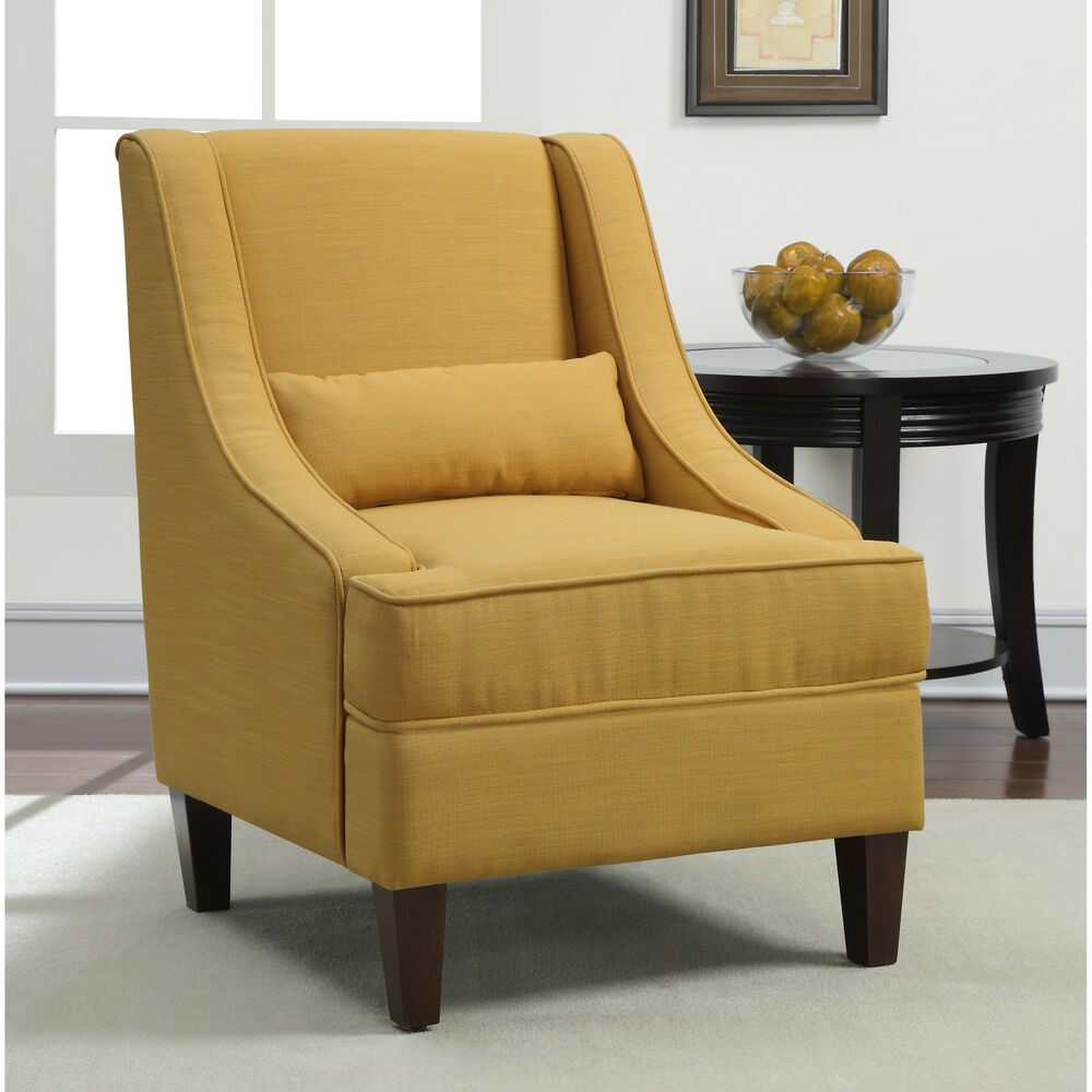 Side Chairs For Living Room
 French Yellow Upholstery Arm Chair Seat Living Room