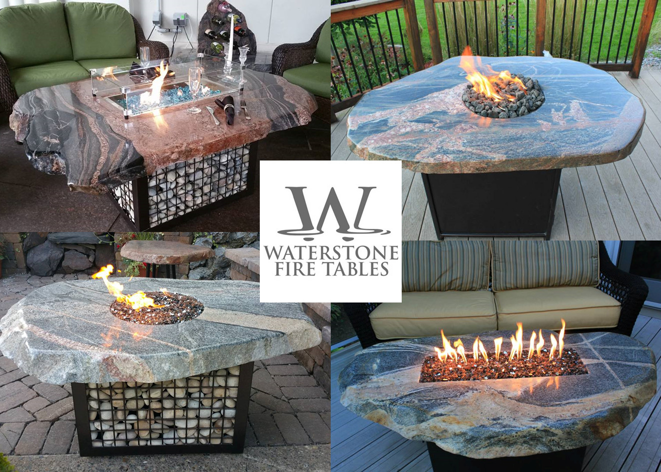 Small Fire Pit Table
 Waterstone Western Sunrise Small Fire Table 46" x 28