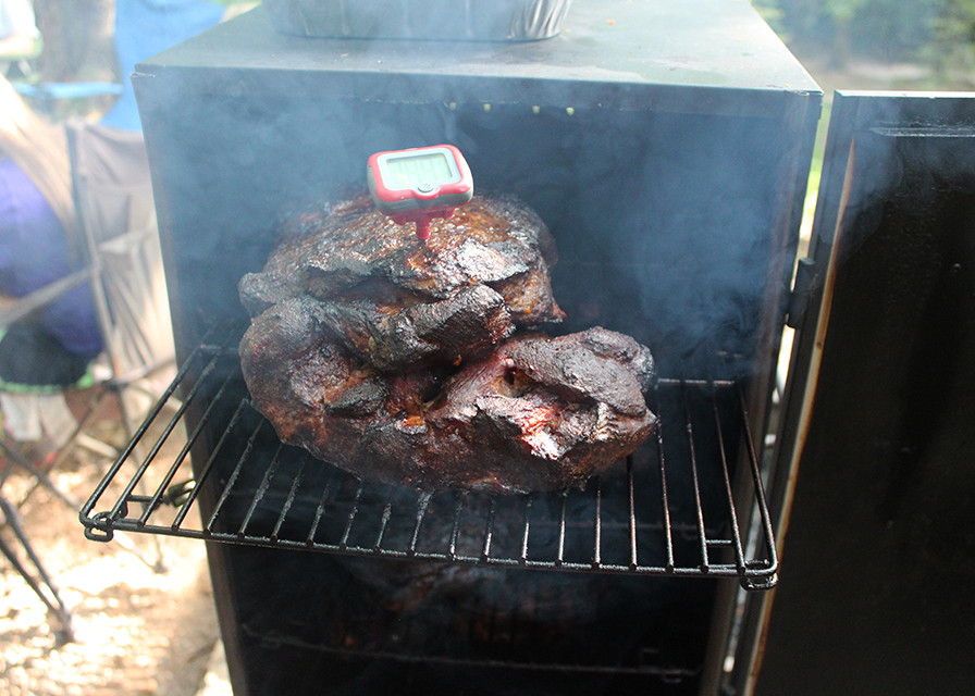 Smoking A Pork Shoulder
 Slow Smoked Pork Shoulder and an Unexpected Dinner Guest