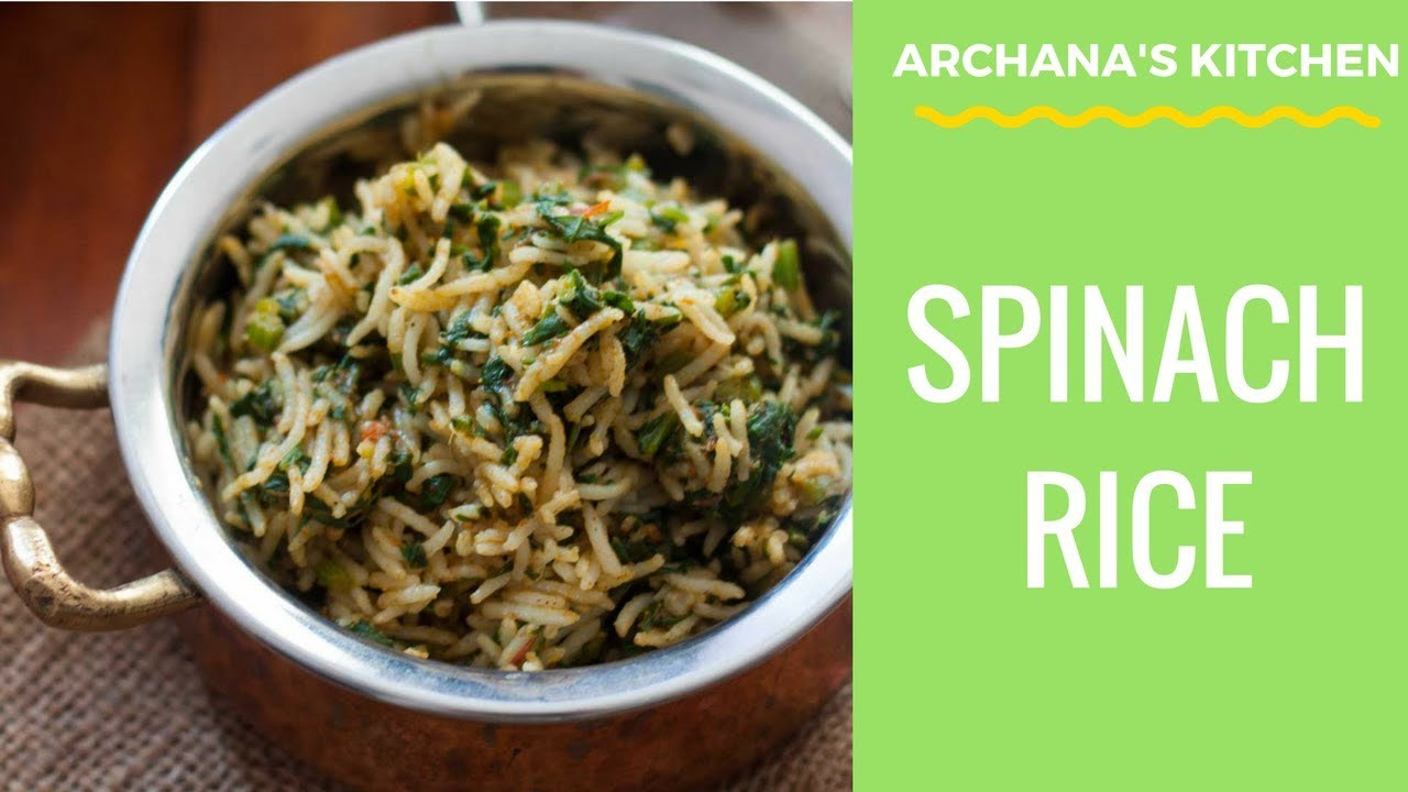 South Indian Spinach Recipes
 Spinach Rice South Indian Recipes by Archana s Kitchen