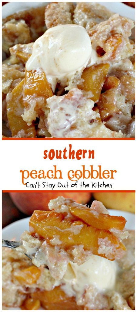 Southern Peach Cobbler
 Southern Peach Cobbler Can t Stay Out of the Kitchen