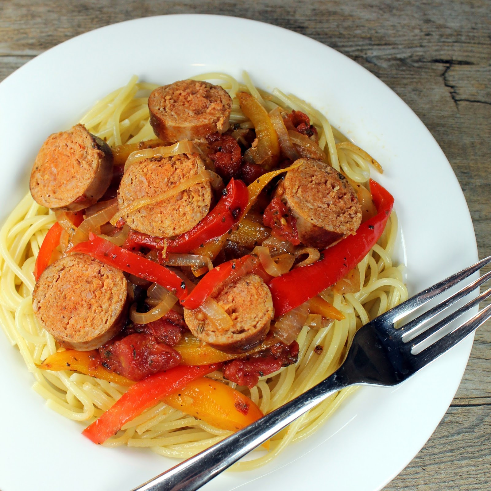 Spaghetti With Italian Sausage
 italian sausage and pepper pasta