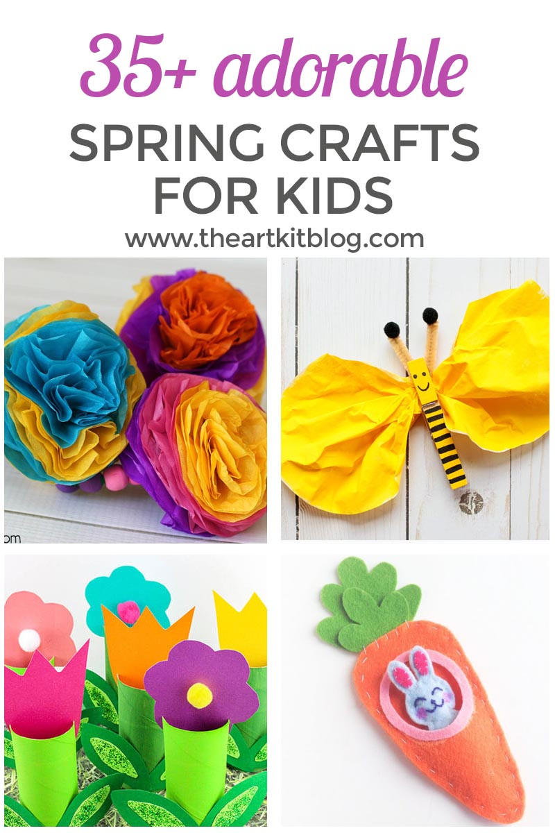 Spring Arts And Crafts For Kids
 35 Adorable Spring Crafts for Kids The Art Kit