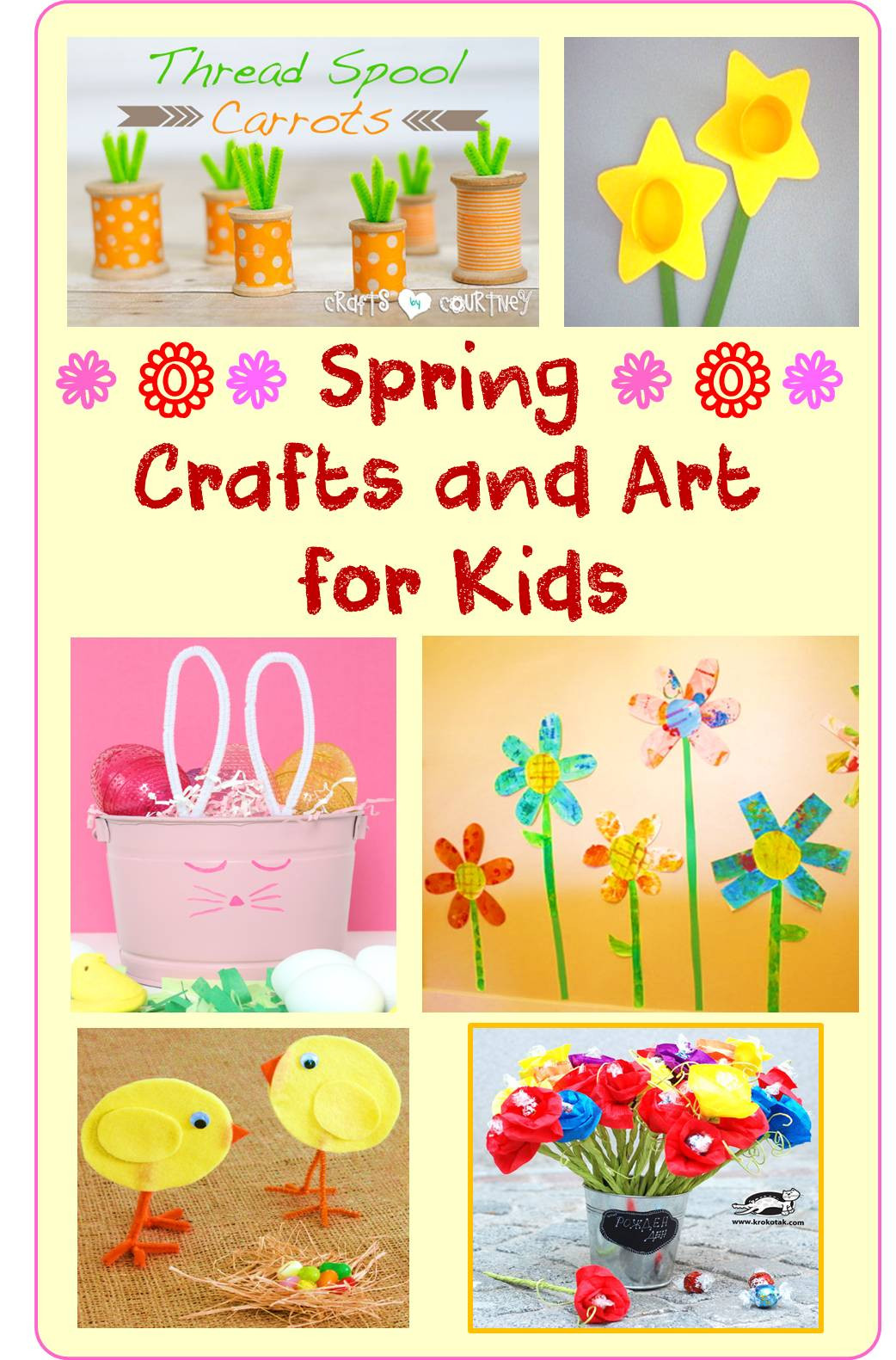 Spring Arts And Crafts For Kids
 Spring Crafts and Art for Kids