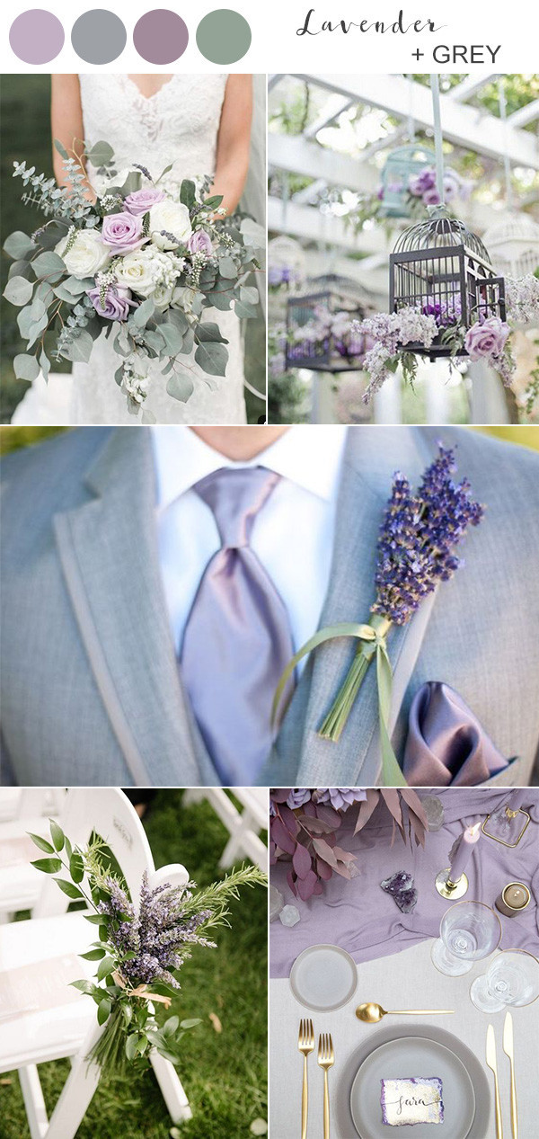 Spring Wedding Colors 2020
 lavender and grey spring wedding colors 2020
