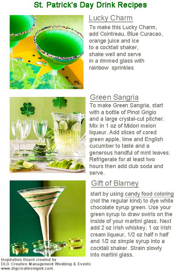 St Patrick's Day Drink Ideas
 St Patrick s Day Drink Recipes H o l i d a y s