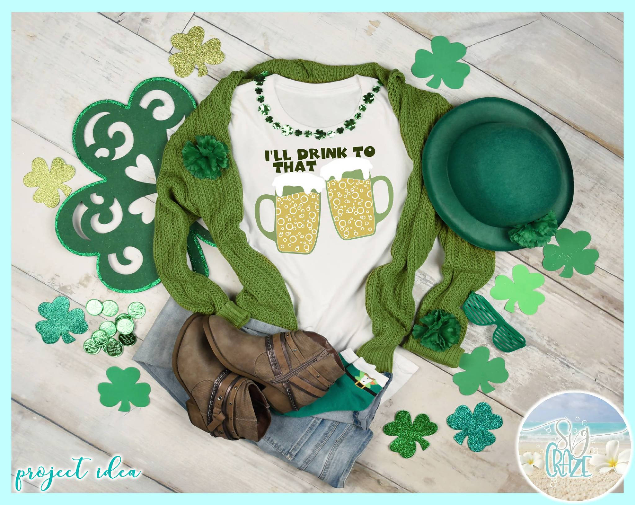 St Patrick's Day Drinking Quotes
 I ll Drink To That St Patricks Day Quote SVG – SVG & Font